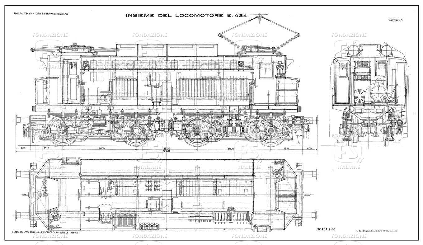 Locomotive gruppo E 424 - Insieme del locomotore