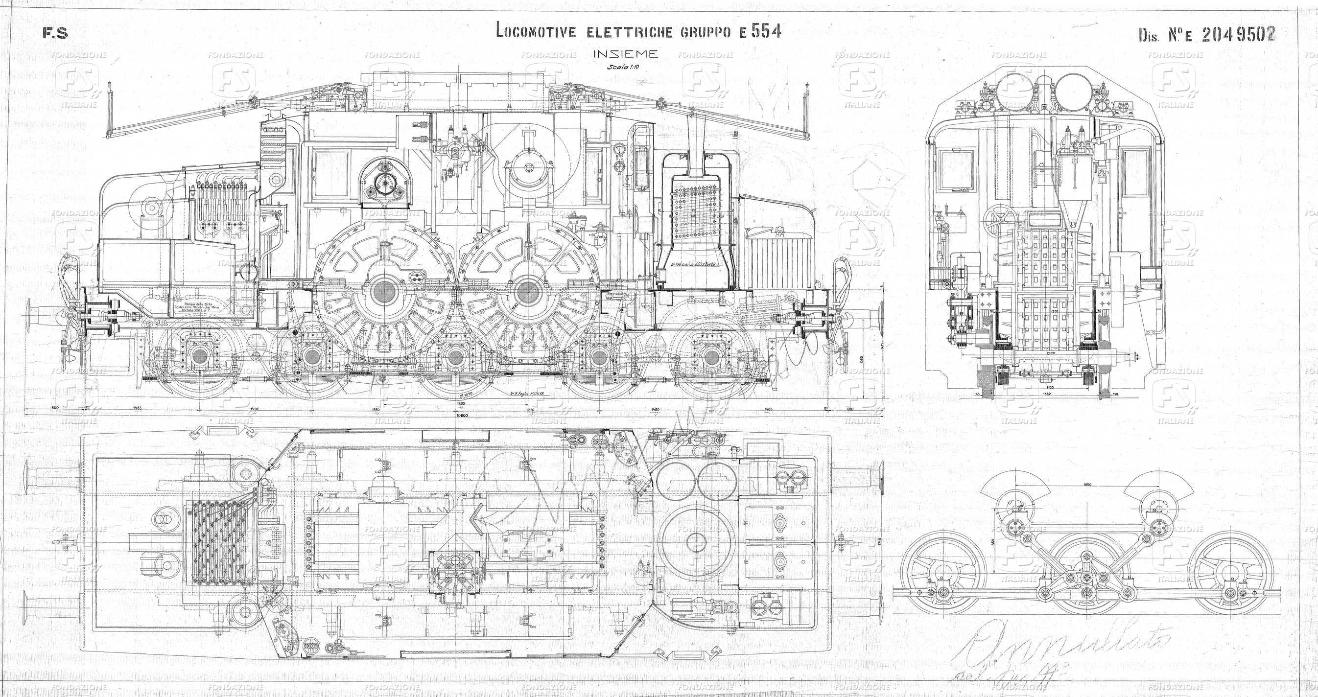 Locomotive elettriche Gruppo E 554. Insieme