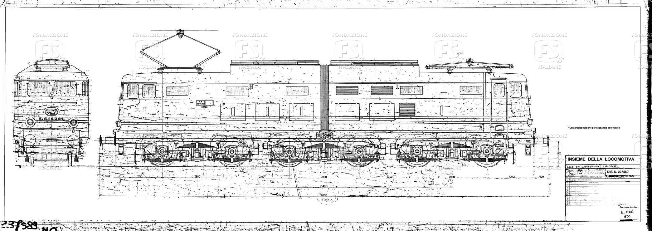 Locomotive gruppo E 646 (006-090); E 645 (033…)- Insieme della locomotiva