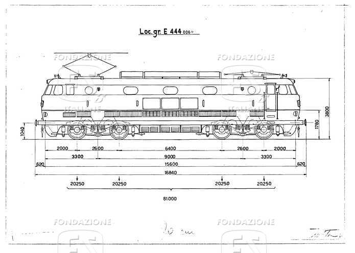 Locomotiva gruppo E 444.(006) -  Insieme