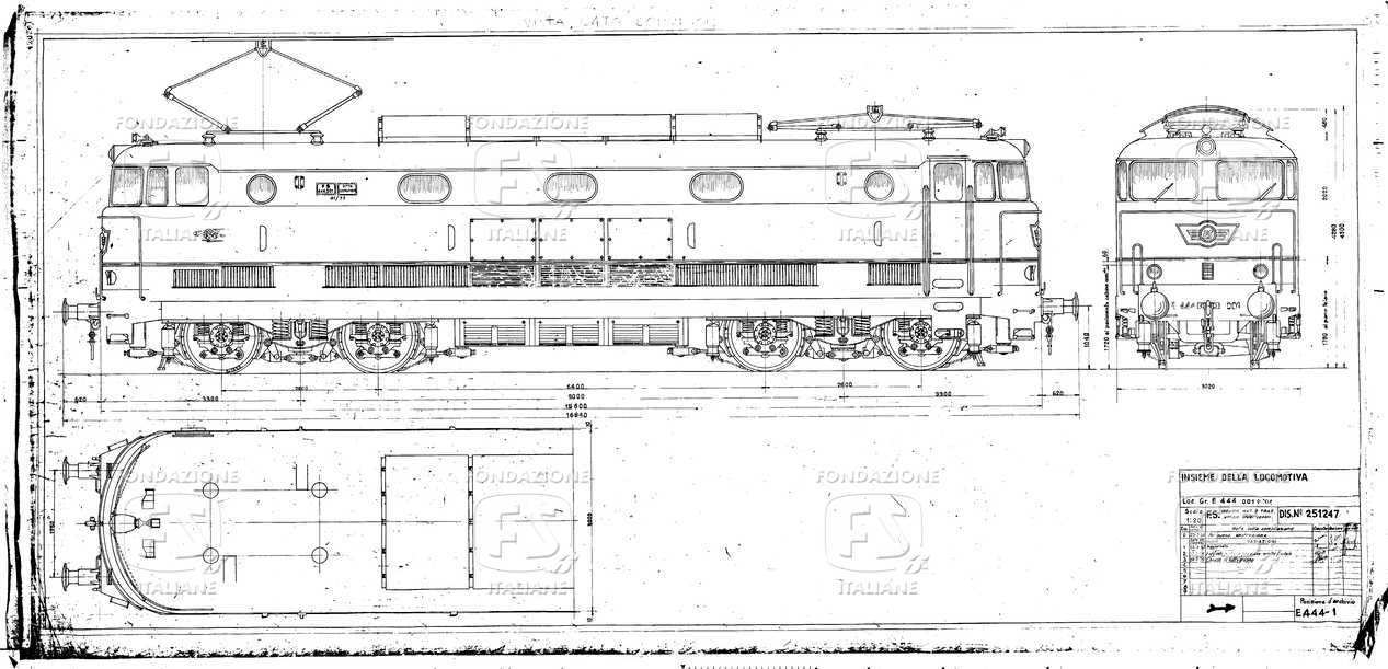 Locomotive gruppo E 444 (001-004) - Insieme della locomotiva