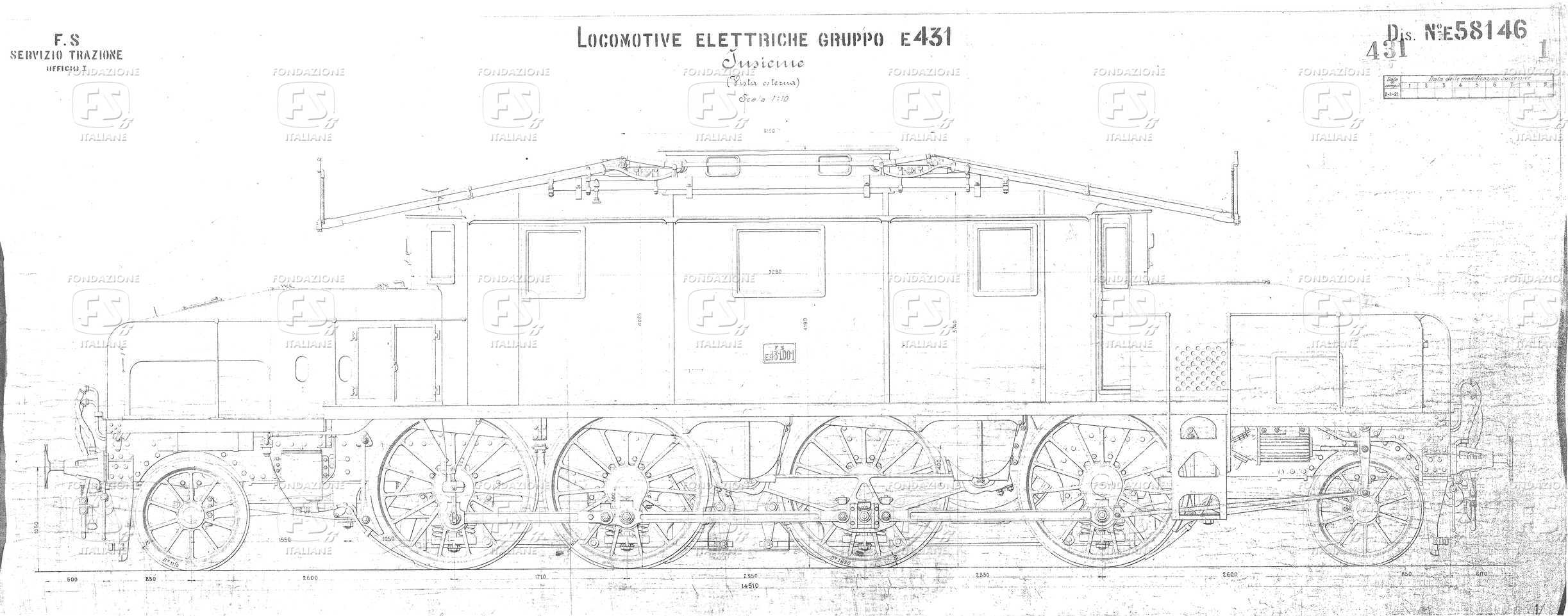 Locomotive elettriche Gruppo E 431 - Insieme (vista esterna).