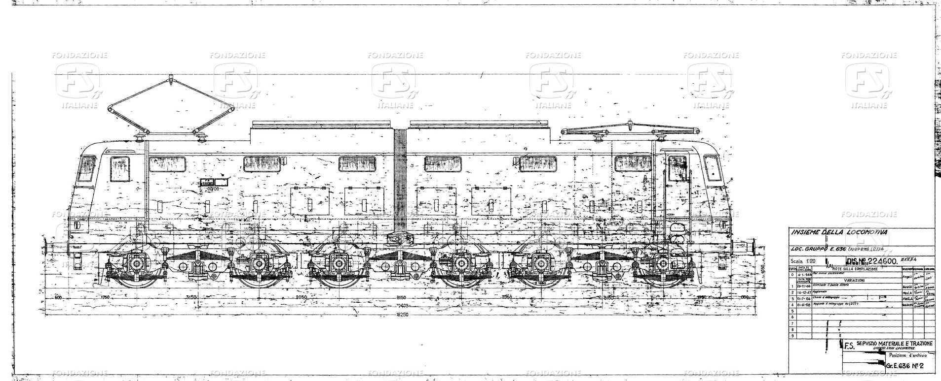 Locomotive gruppo E 636 (109-270) - Insieme della locomotiva