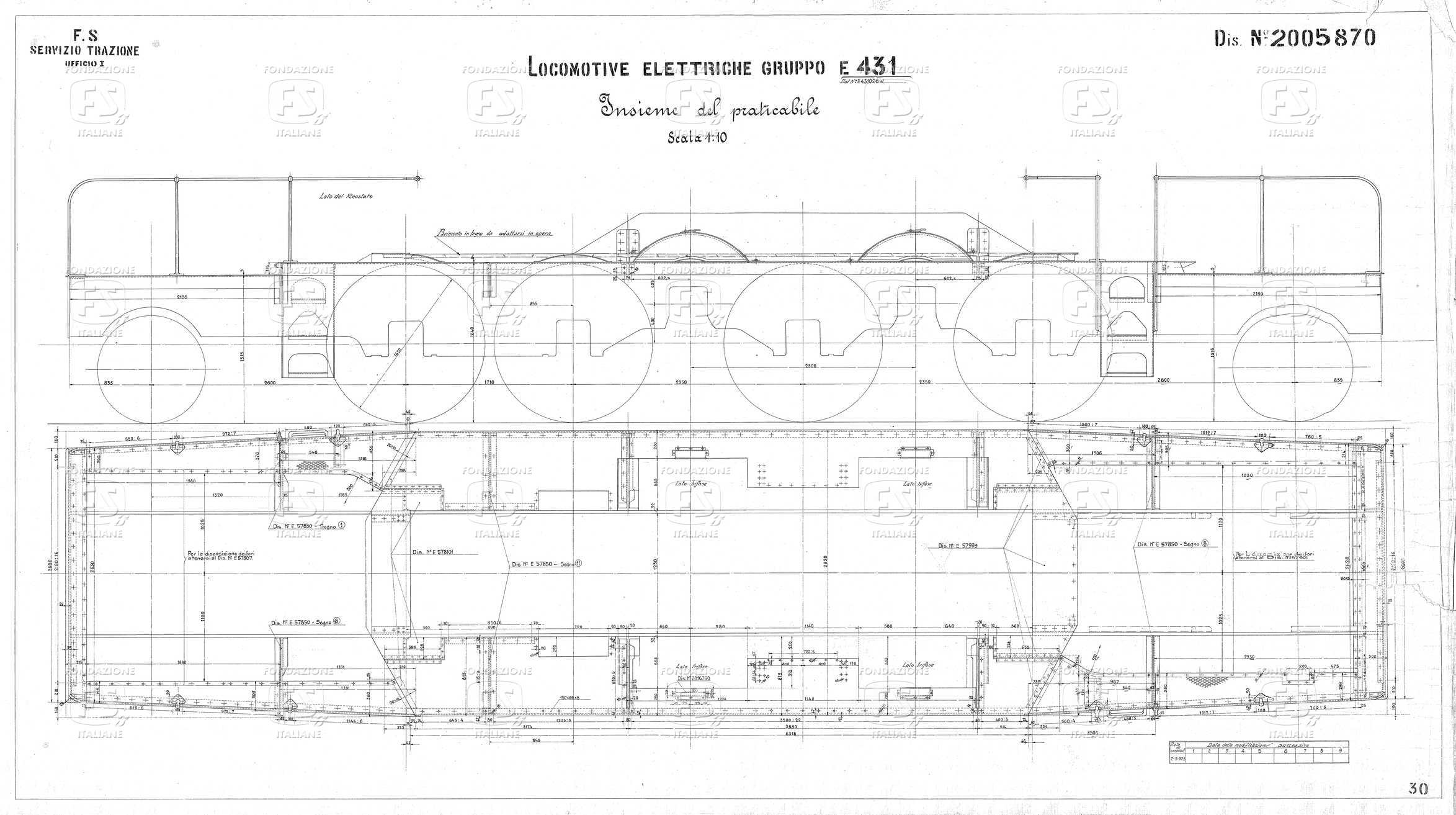 Locomotive Elettriche Gruppo E 431 dal n. 431.026 al … - Insieme del praticabile.