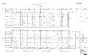 Carrozze Serie ABz 1924 (50.100-50.369). Ossatura delle preti longitudinali esterne (parte in legno).