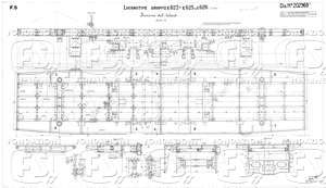 Locomotive gruppo E 622 - E 625 - E 626. Insieme del telaio.