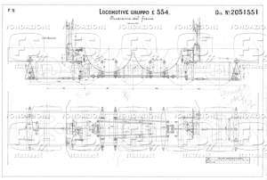 Locomotive Gruppo E 554. Insieme del freno.