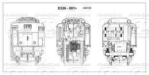 E 326 - 001. Sezioni trasversali.