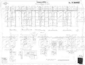 Carrozze Serie ABz 1924 (50.100-50.369) Ossatura delle pareti del corridoio.