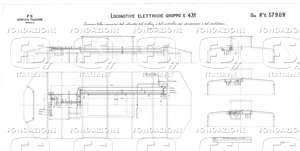 Locomotive Elettriche Gruppo E 431 - Insieme della manovra del robinetto del trolley e del controller dei compressori e del ventilatore.