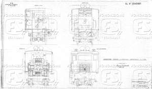 Locomotore tipo FS E 472. Insieme. Sezioni trasversali