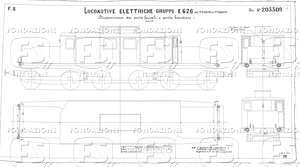 Locomotive elettriche gruppi E 626 (001-014) - Disposizioni dei portafanali e portabandiere