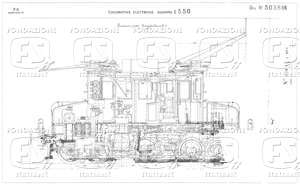 Locomotore elettriche Gruppo E 550. Insieme. Vista longitudinale