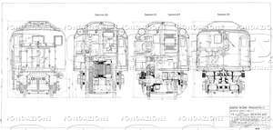 Locomotive gruppo E 428 (da 001 a 122)  - Insieme - Sezioni trasversali