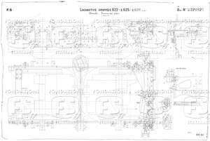 Locomotive gruppo E 622 - E 625 - E 626. Carrello. Insieme del telaio.